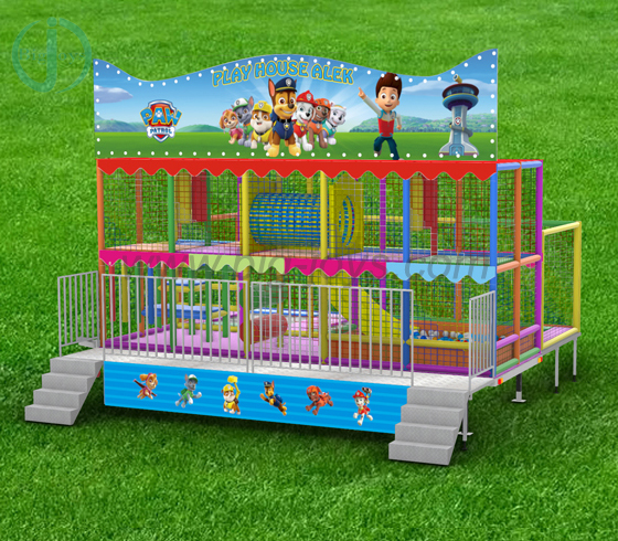 Trailer playground with cartoon theme