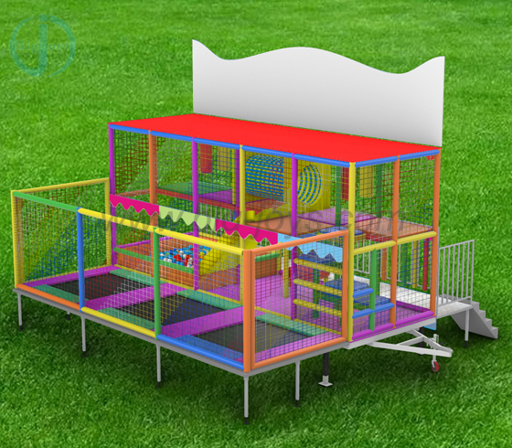 Trailer platground with cartoon theme