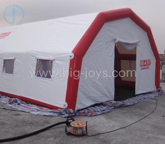 Inflatable emergency tent