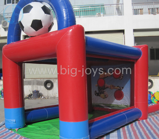 Inflatable soccer ball tent