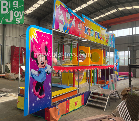 Foldable Trailer Playground With Cartoon Theme