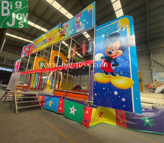 Foldable Trailer Playground With Cartoon Theme