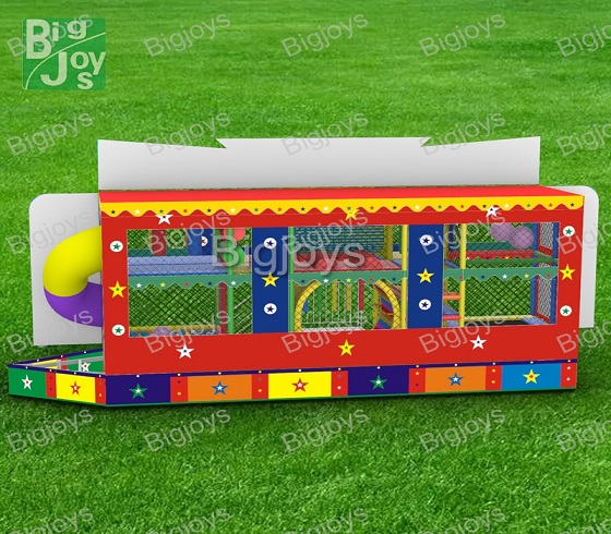 Foldable Trailer Playground With Cartoon Theme
