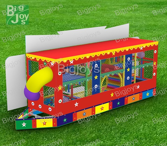 Foldable Trailer Playground With Cartoon Theme