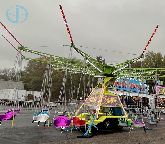 Cyclone Swings Rides With Trailer