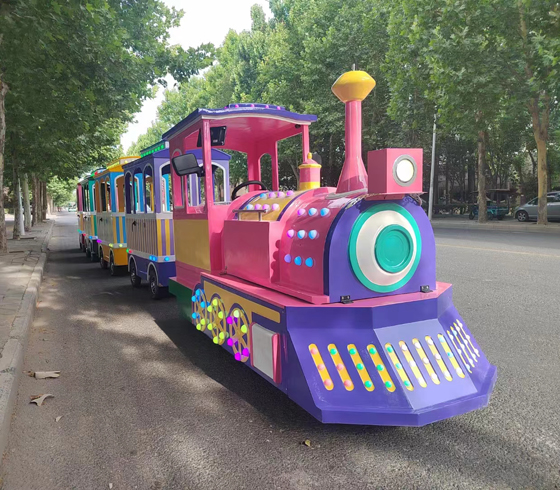 Macaroon trackless train   